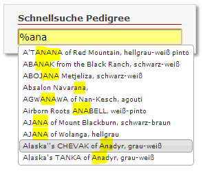 Schnellsuche
